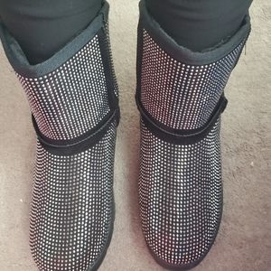 Bling furry boots